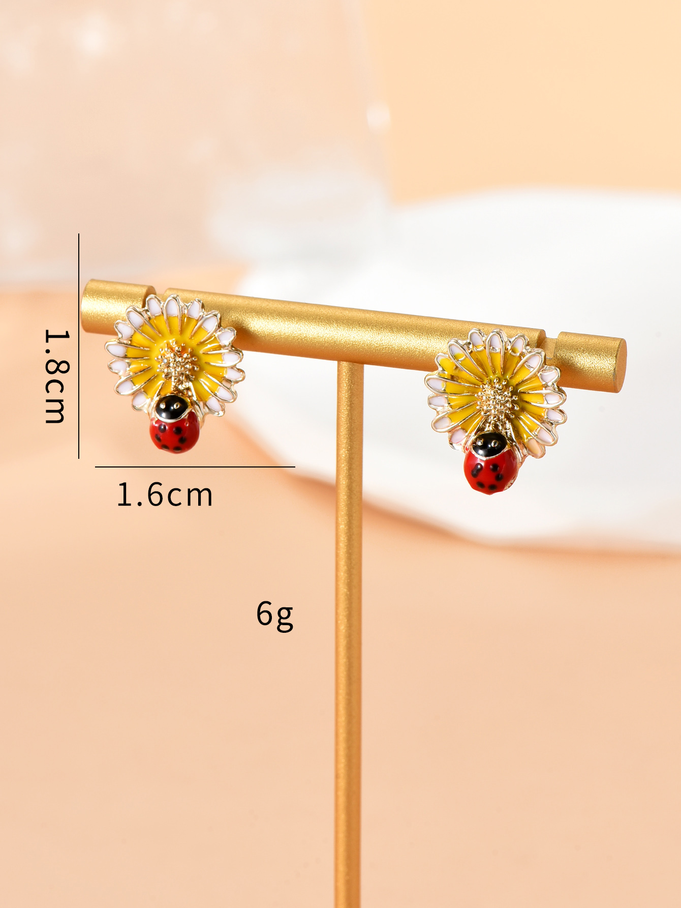 Fashion Beetles Flower Alloy Womenu0027S Ear Studs 1 Pair