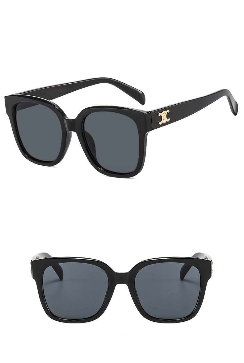 Retro Color Block Ac UV Protection Square Full Frame Womenu0027s Sunglasses