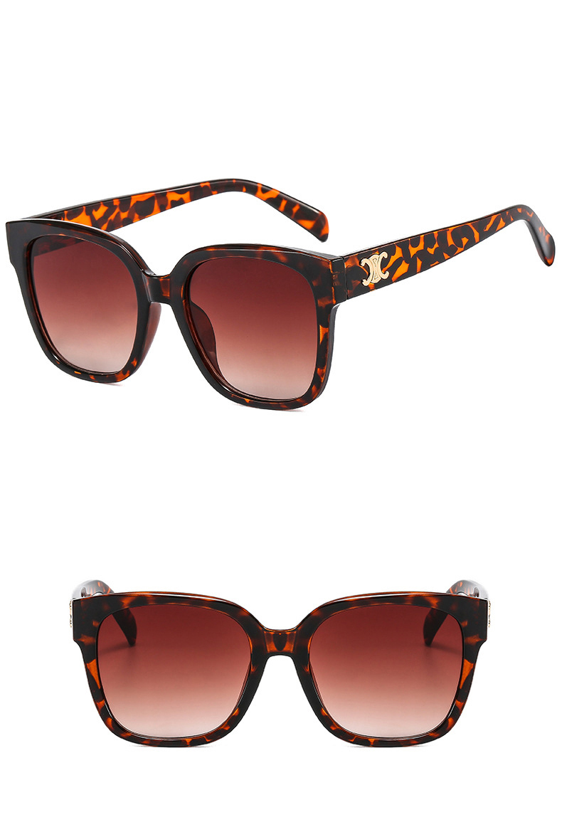 Retro Color Block Ac UV Protection Square Full Frame Womenu0027s Sunglasses