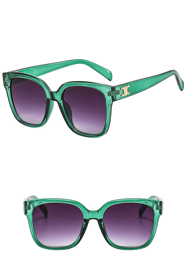 Retro Color Block Ac UV Protection Square Full Frame Womenu0027s Sunglasses