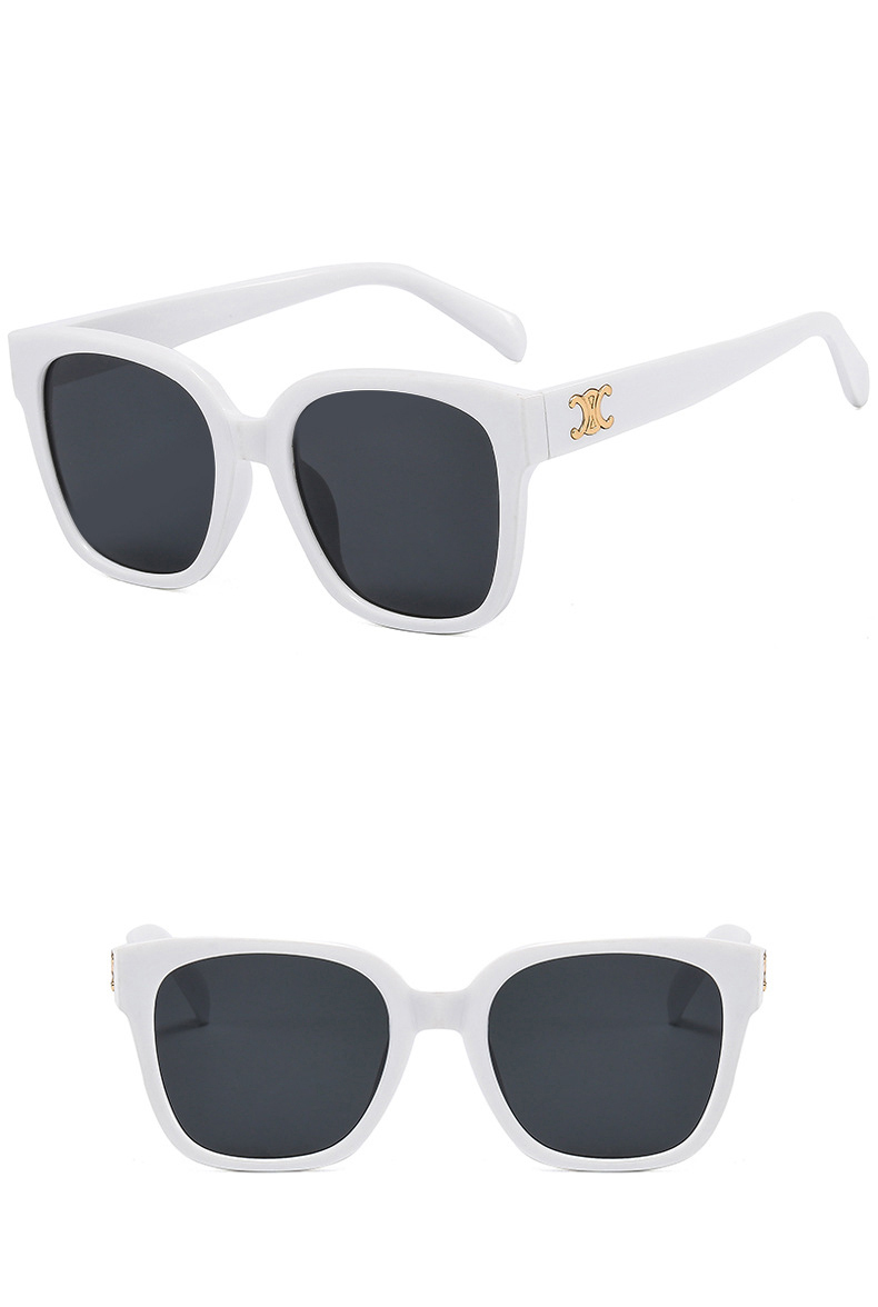 Retro Color Block Ac UV Protection Square Full Frame Womenu0027s Sunglasses