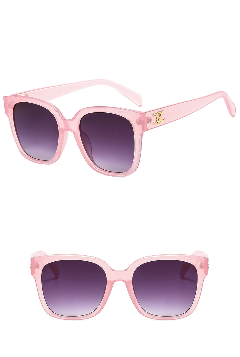 Retro Color Block Ac UV Protection Square Full Frame Womenu0027s Sunglasses