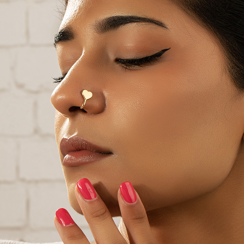 Fashion Heart Shape Alloy Plating Nasal splint 1 Piece