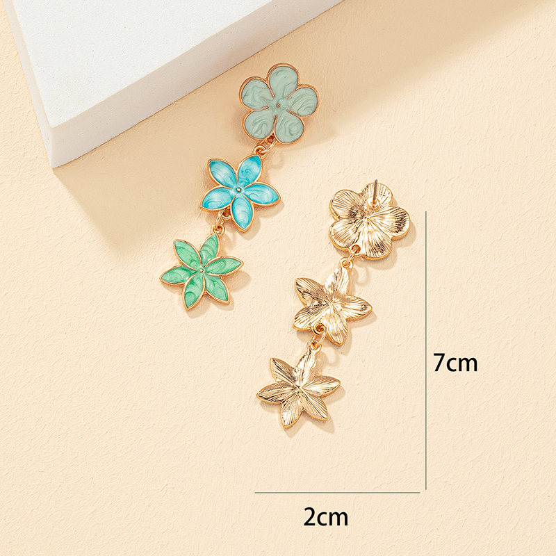 Fashion Flower Alloy Plating Womenu0027S Drop Earrings 1 Pair