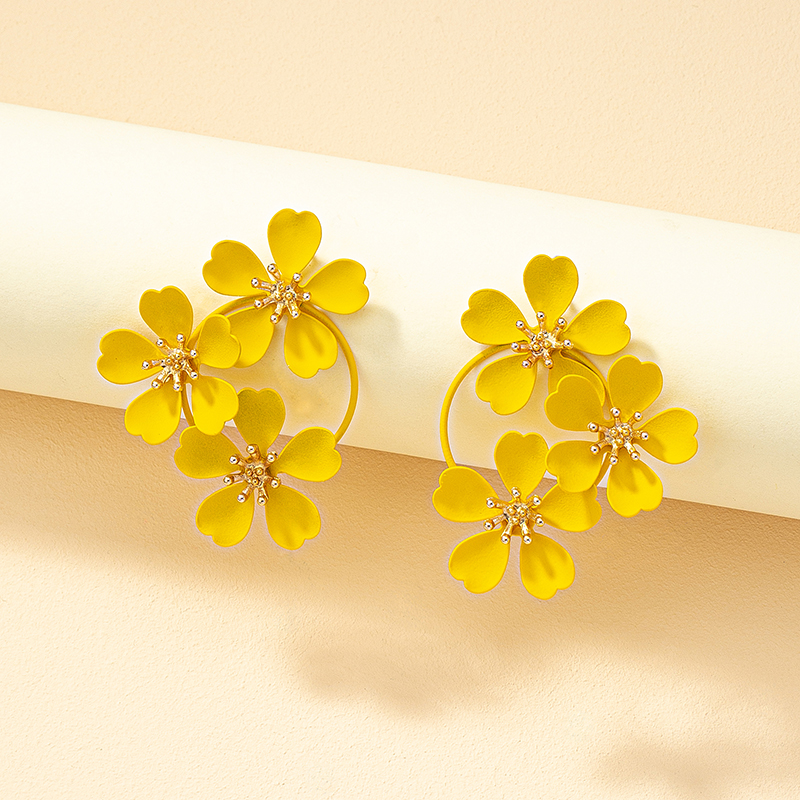 Fashion Flower Alloy Flowers Womenu0027S Drop Earrings 1 Pair