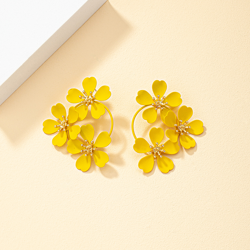 Fashion Flower Alloy Flowers Womenu0027S Drop Earrings 1 Pair