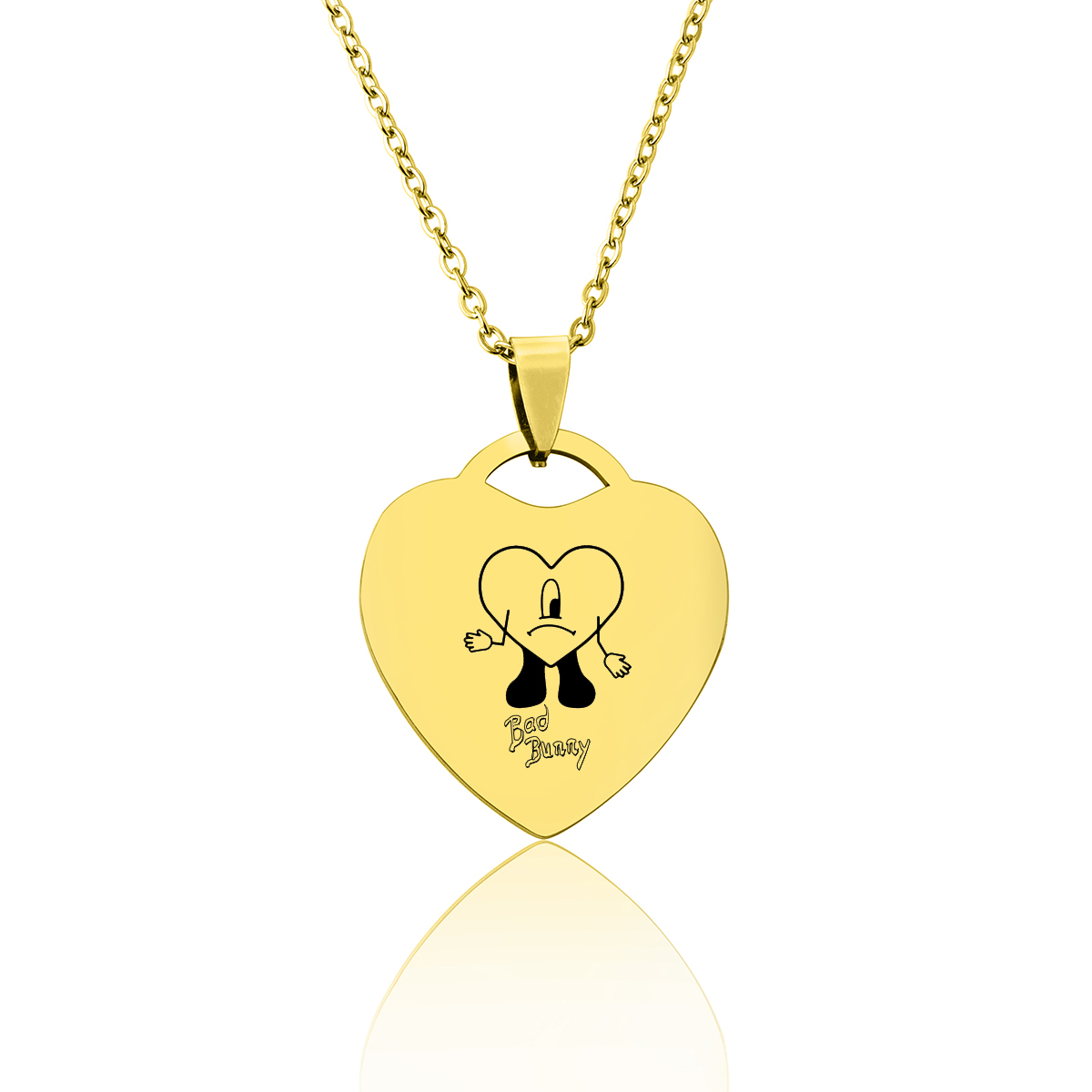 Fashion Heart Shape Stainless Steel Pendant Necklace 1 Piece