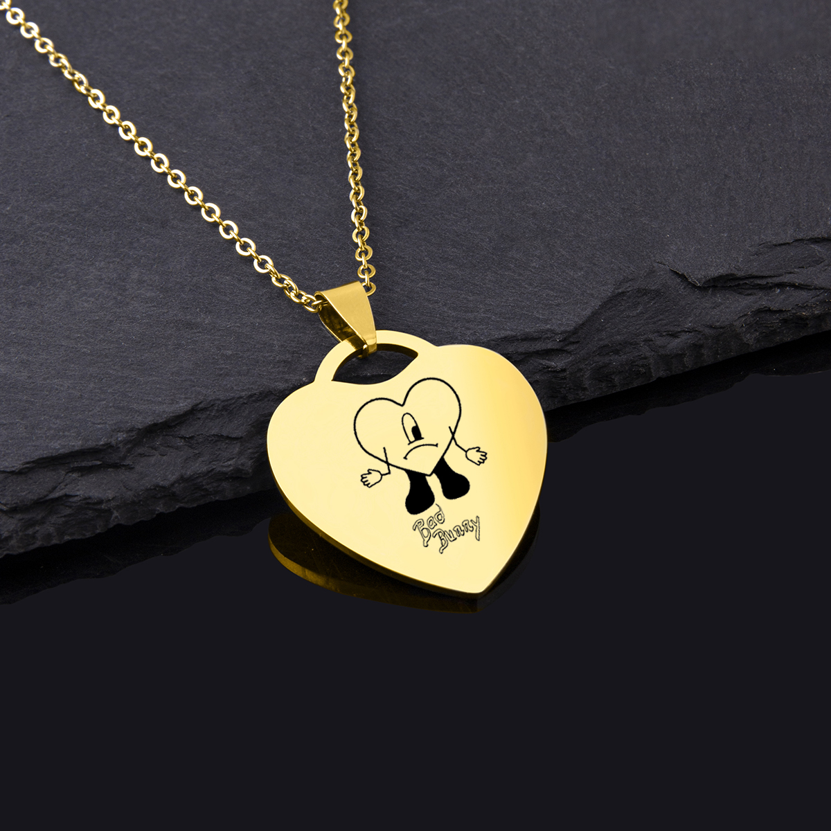 Fashion Heart Shape Stainless Steel Pendant Necklace 1 Piece