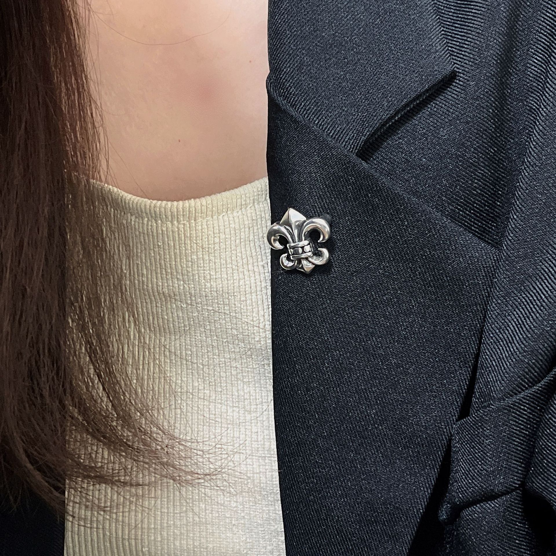 Vintage Style Cross Alloy Plating Unisex Brooches 1 Piece