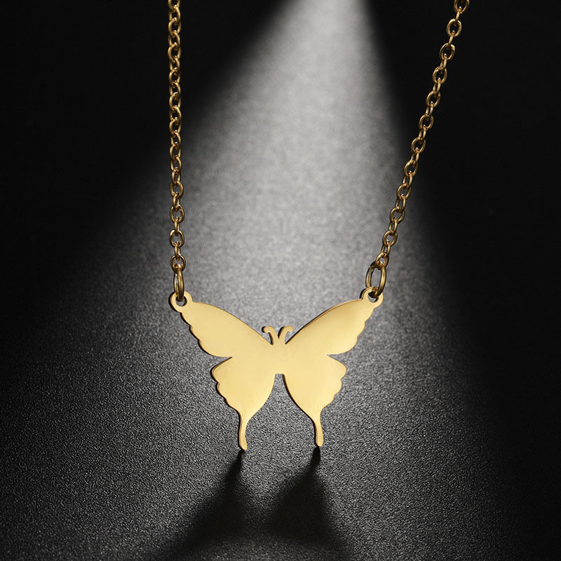 Fashion Butterfly Stainless Steel Plating Necklace 1 Piece