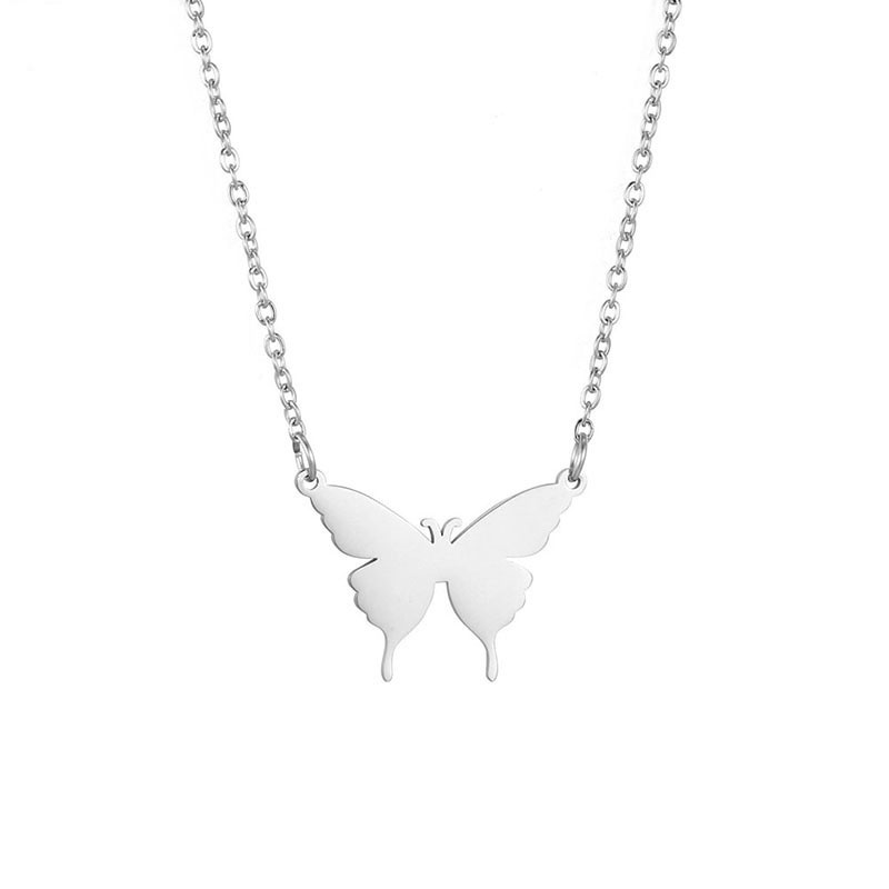 Fashion Butterfly Stainless Steel Plating Necklace 1 Piece