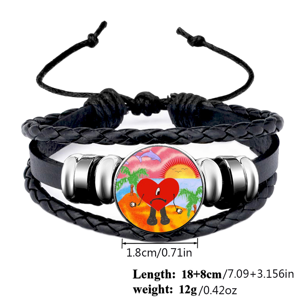 Streetwear Cartoon Pu Leather Drawstring Braid Unisex Bracelets 1 Piece