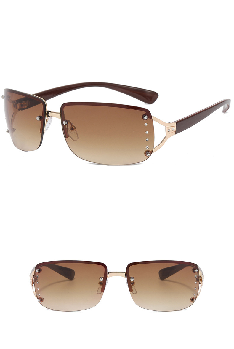 Fashion Geometric Pc Cat Eye Half Frame Womenu0027s Sunglasses