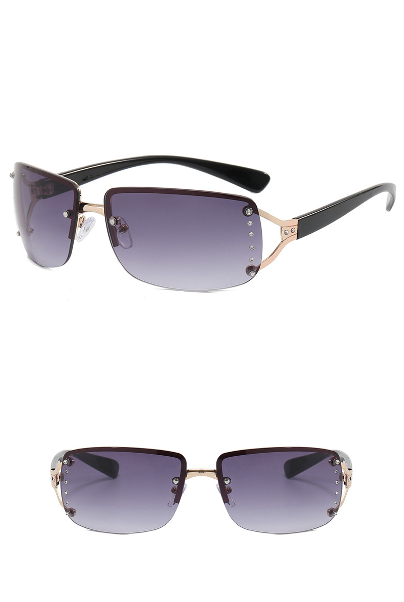 Fashion Geometric Pc Cat Eye Half Frame Womenu0027s Sunglasses