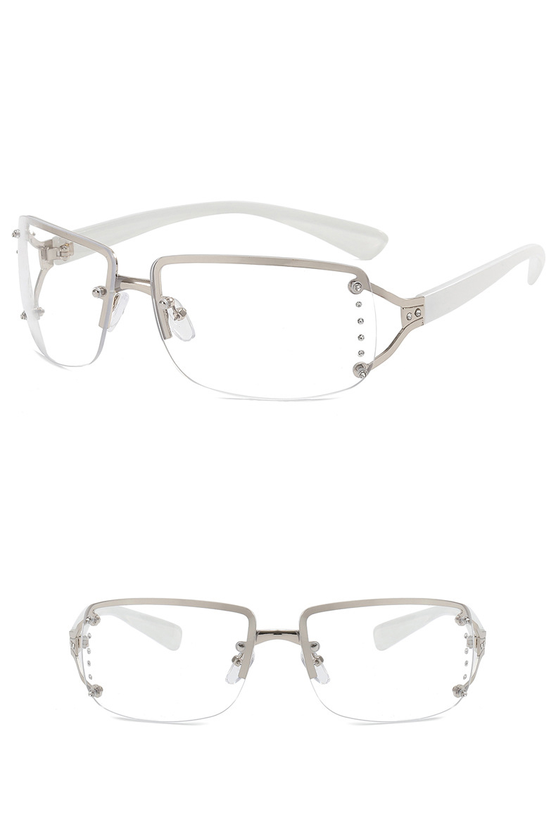 Fashion Geometric Pc Cat Eye Half Frame Womenu0027s Sunglasses