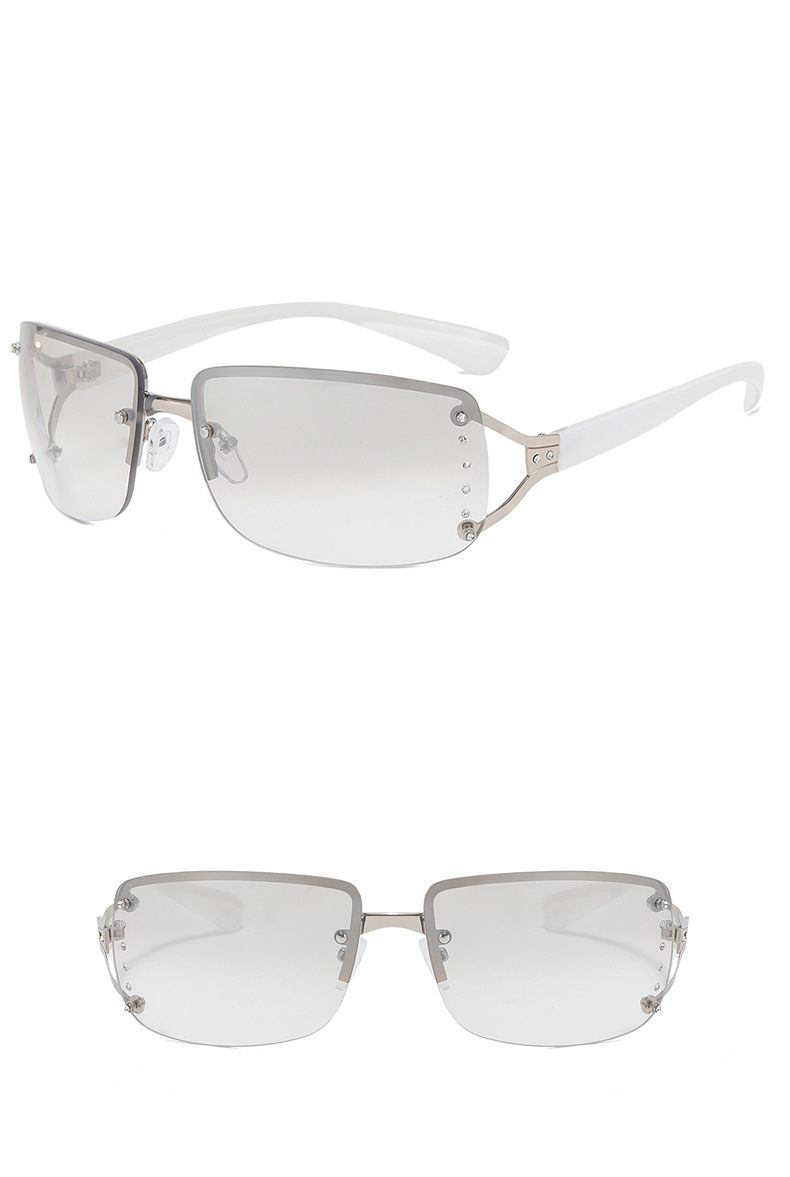 Fashion Geometric Pc Cat Eye Half Frame Womenu0027s Sunglasses