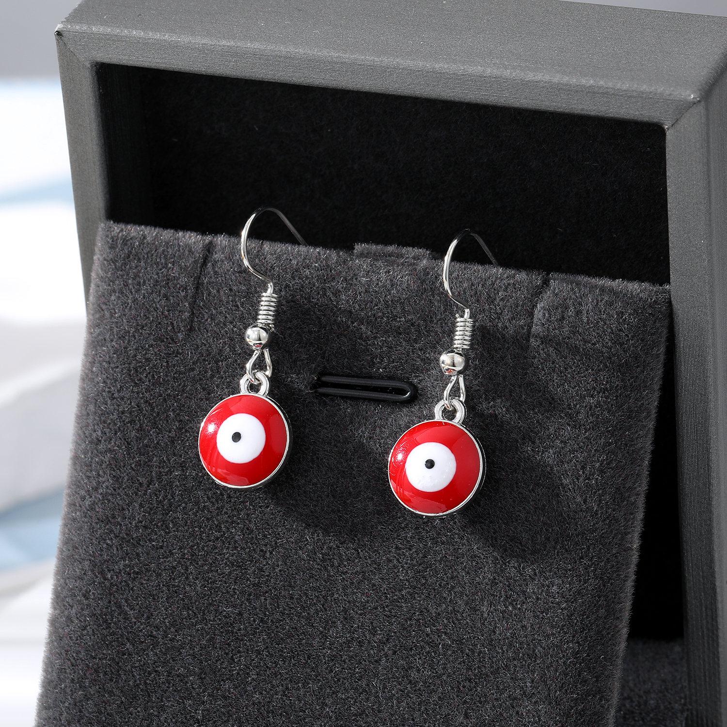 Retro Devilu0027S Eye Alloy Enamel Womenu0027S Drop Earrings 1 Pair