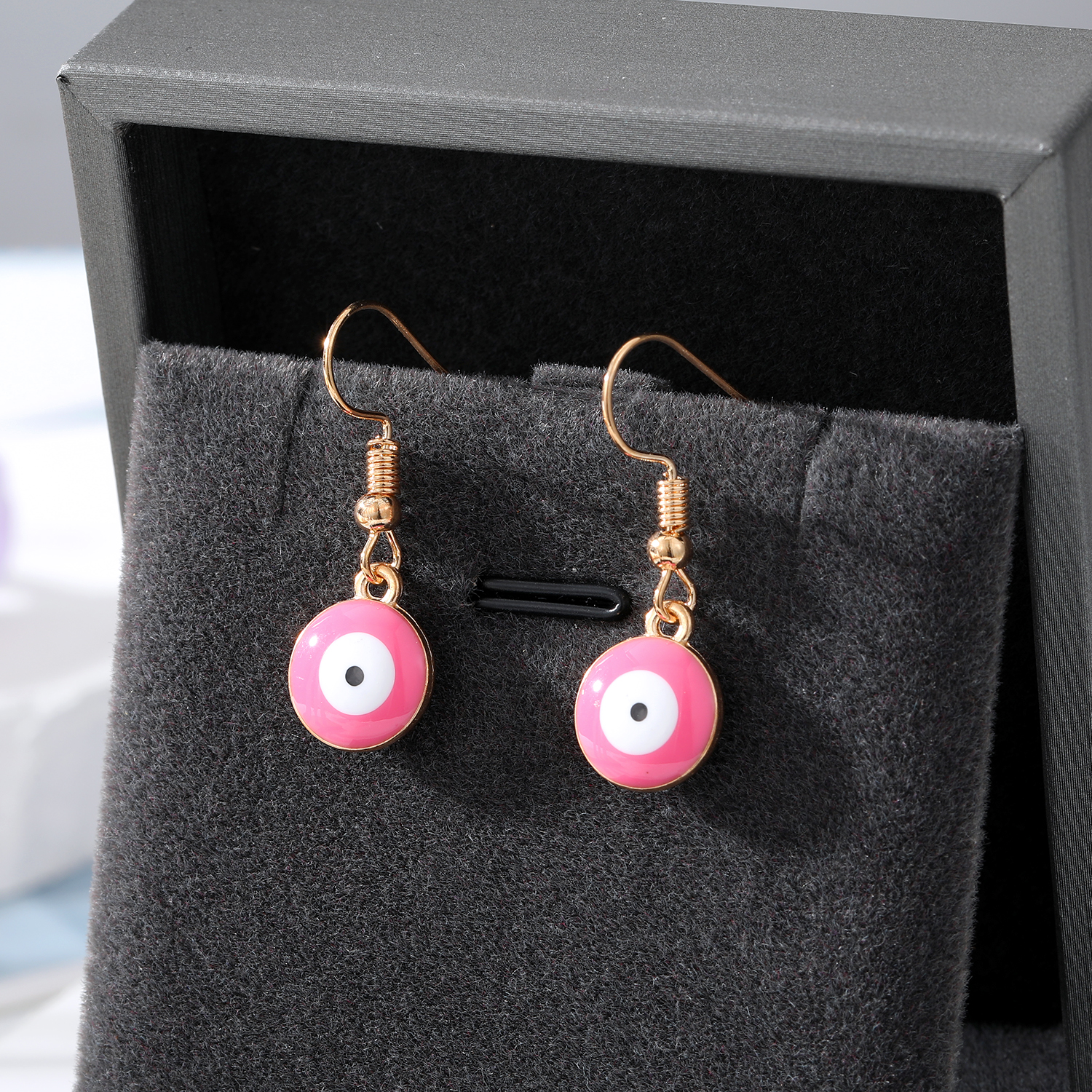 Retro Devilu0027S Eye Alloy Enamel Womenu0027S Drop Earrings 1 Pair