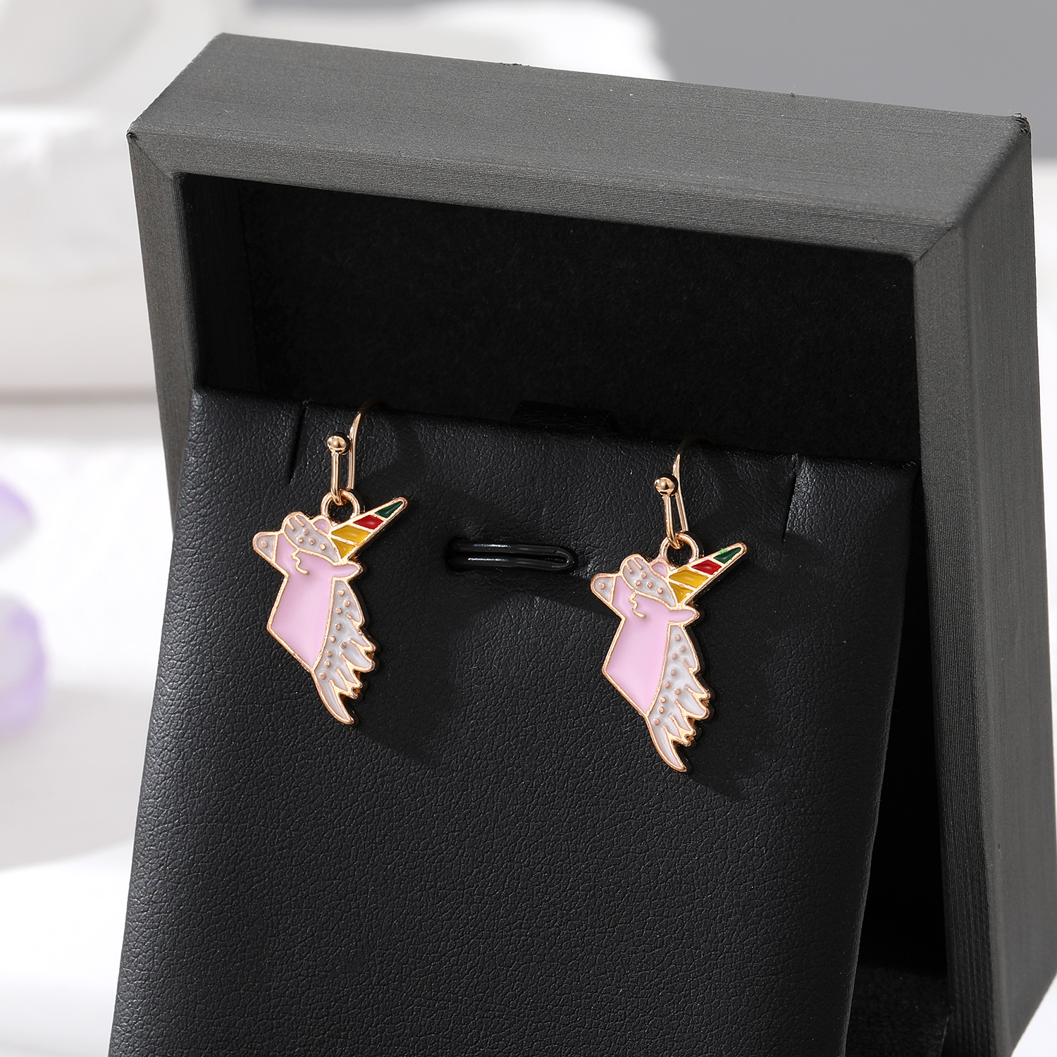 Cute Unicorn Alloy Enamel Womenu0027S Earrings Necklace