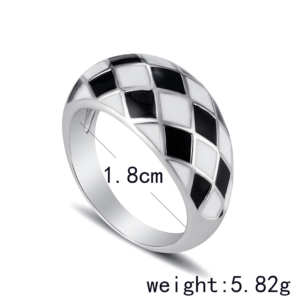 Casual Plaid Alloy Plating Womenu0027S Rings 1 Piece