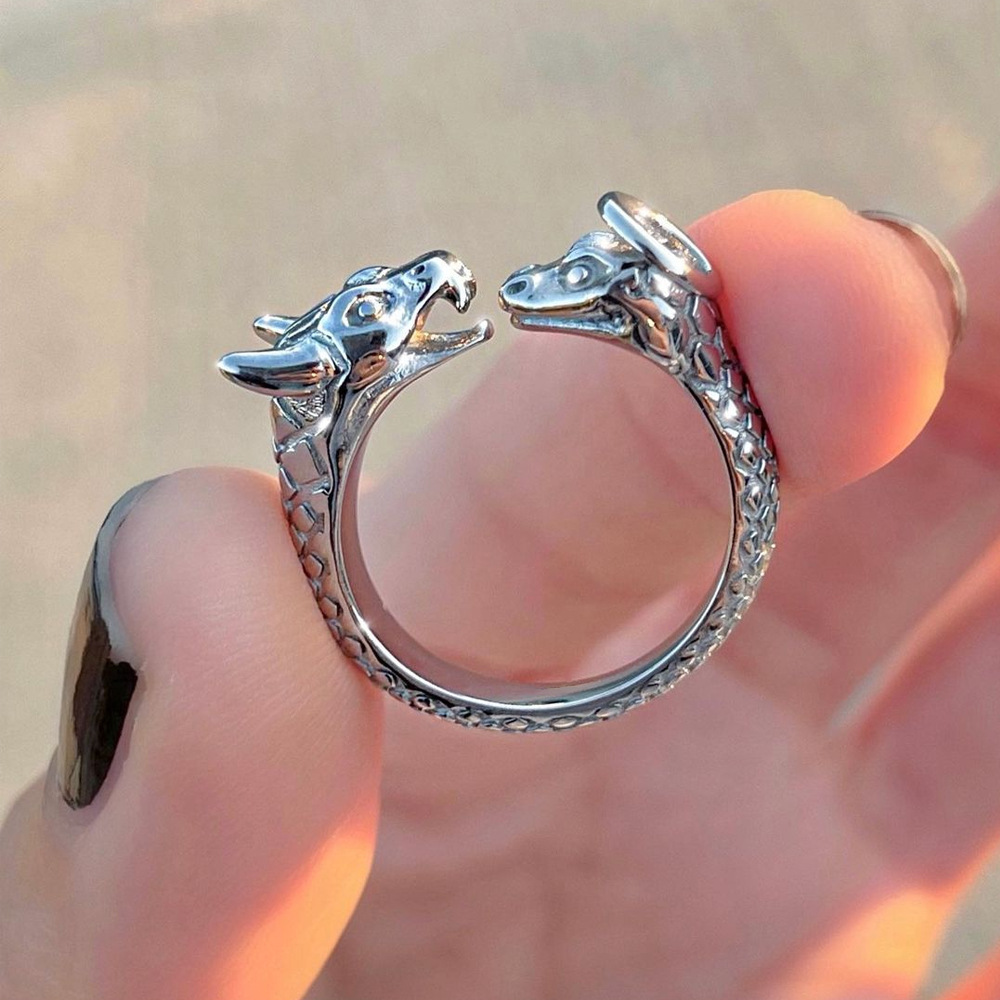 Retro Dragon Alloy Plating Womenu0027S Open Ring 1 Piece