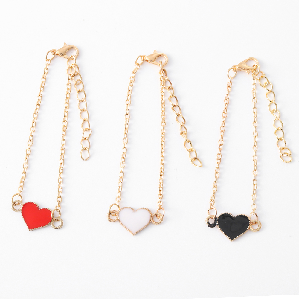 Sweet Heart Shape Alloy Gold Plated Epoxy Womenu0027S Bracelets Earrings Necklace