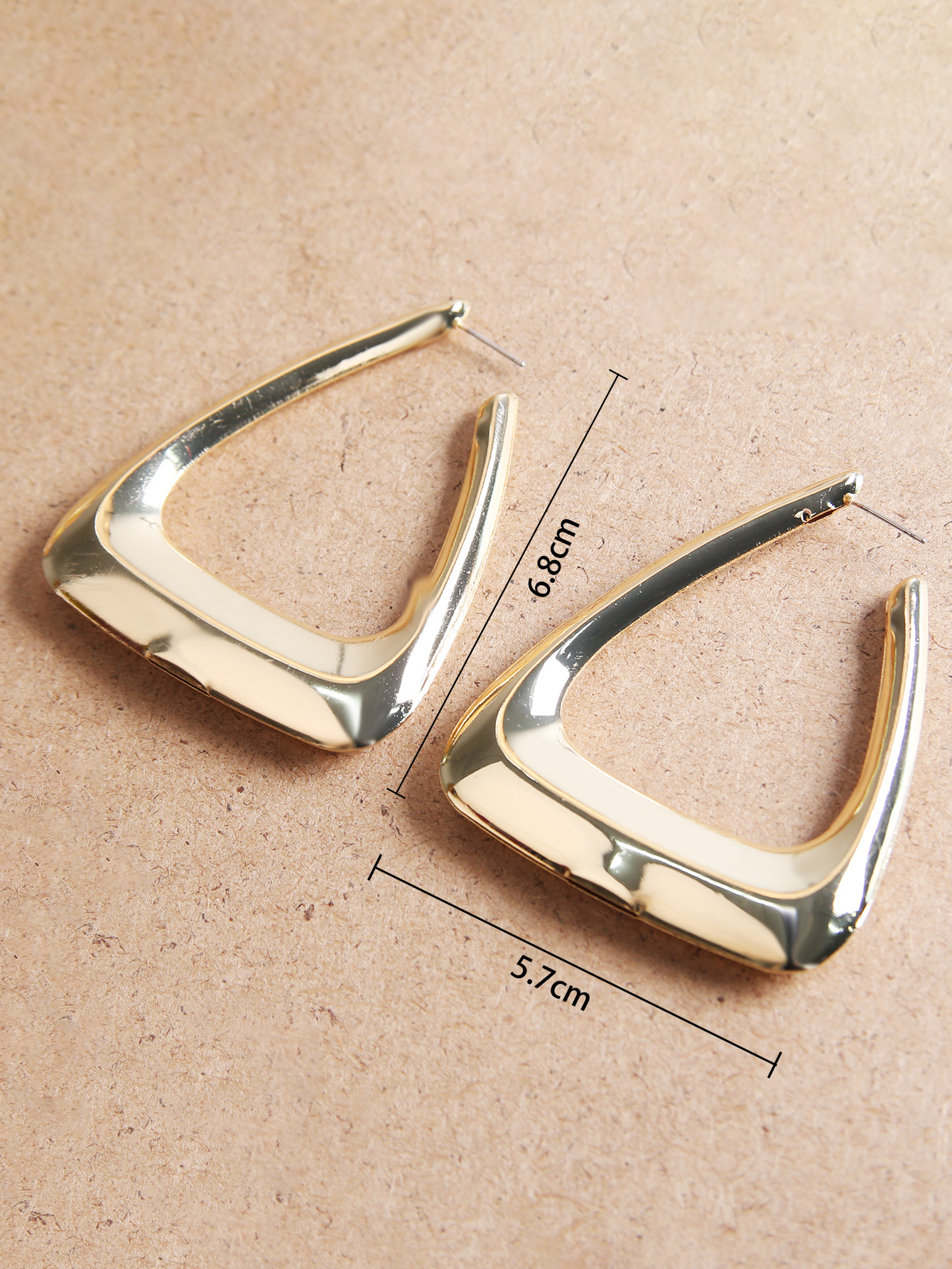 Fashion Triangle Metal Womenu0027S Earrings 1 Pair