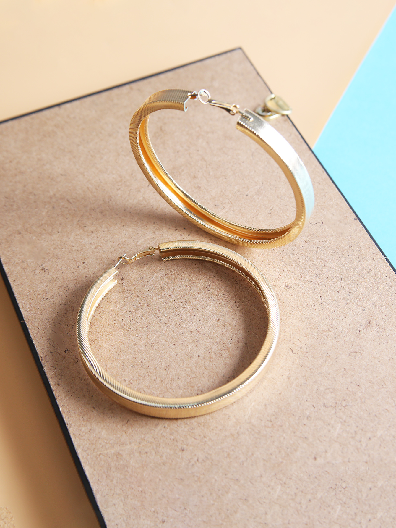 Hip-Hop Circle Metal Womenu0027S Earrings 1 Pair