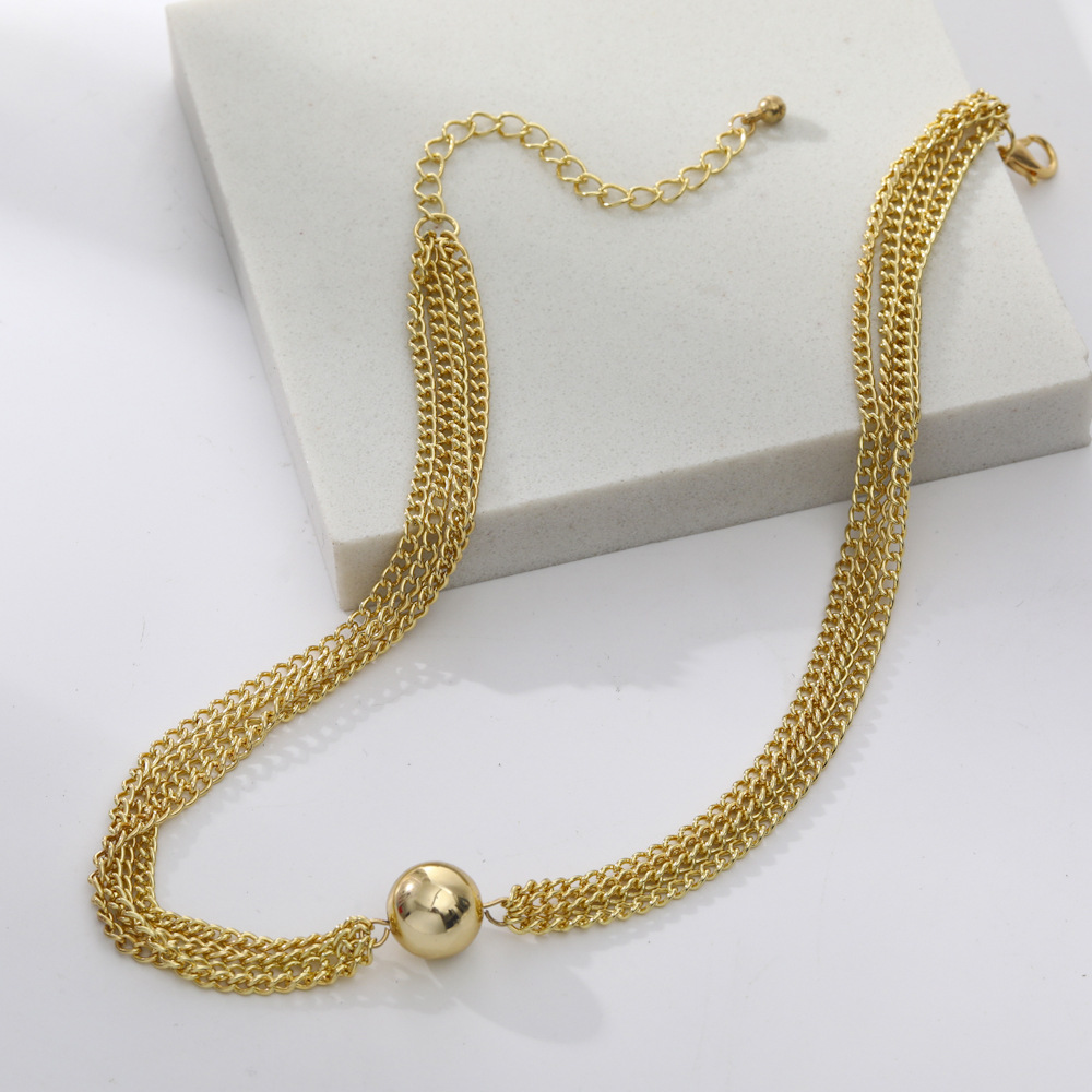 Fashion Geometric Alloy Plating Artificial Pearls Womenu0027S Necklace 1 Piece