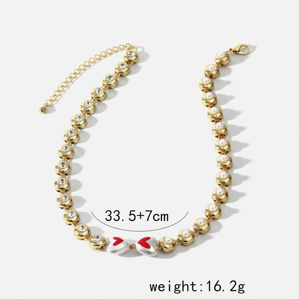 Fashion Geometric Alloy Plating Artificial Pearls Womenu0027S Necklace 1 Piece