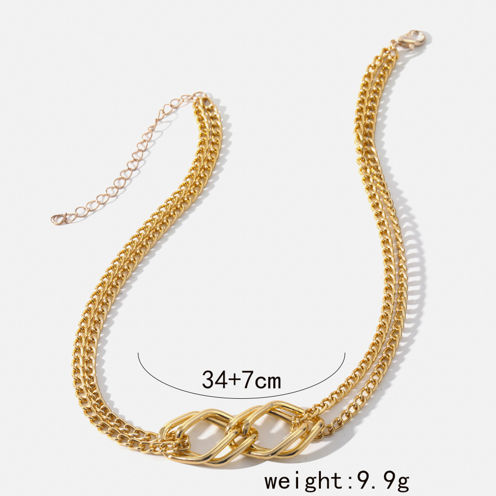 Fashion Geometric Alloy Plating Artificial Pearls Womenu0027S Necklace 1 Piece