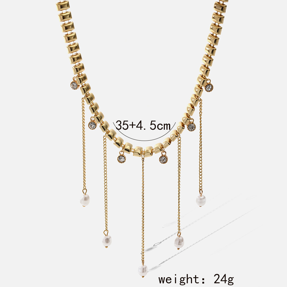 Fashion Star Moon Alloy Plating Artificial Pearls Womenu0027S Necklace 1 Piece