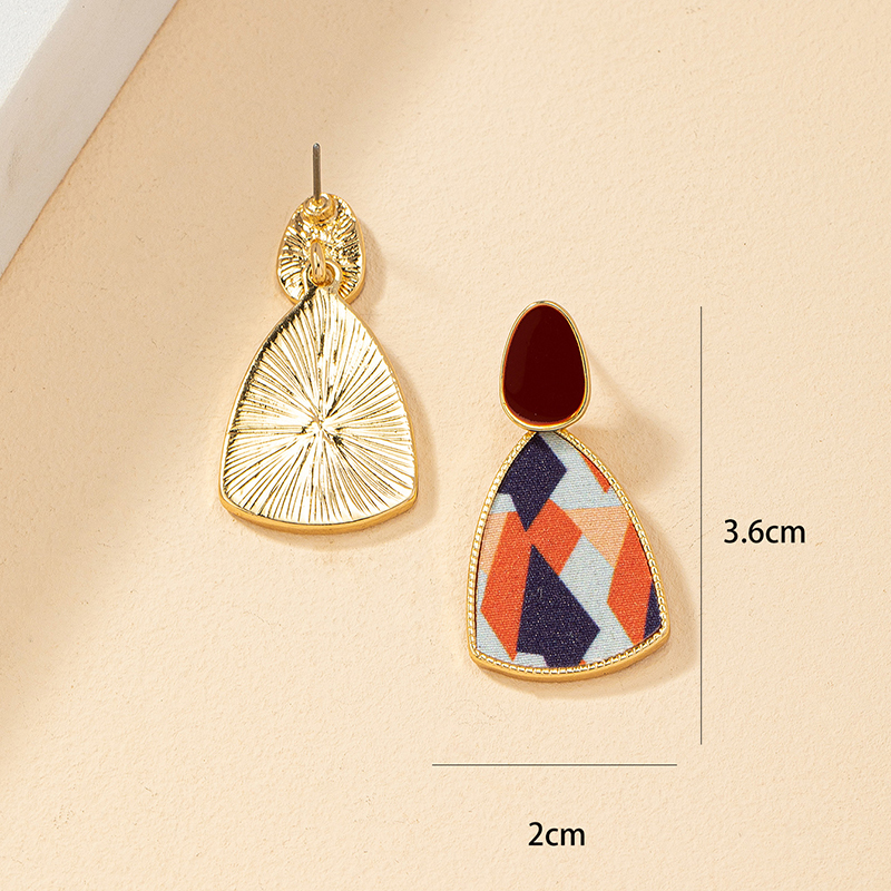 Retro Geometric Alloy Enamel Womenu0027S Drop Earrings 1 Pair