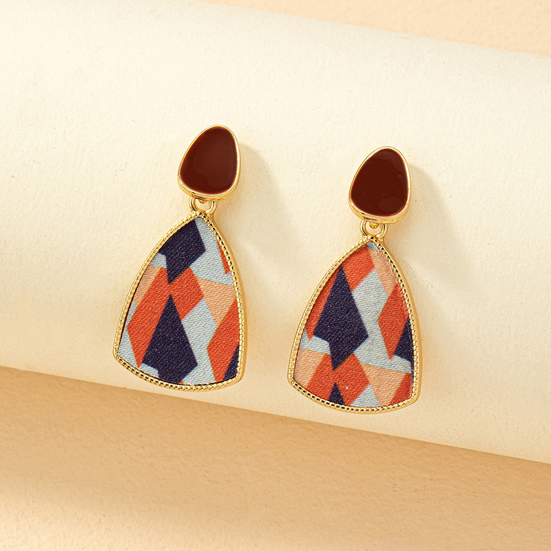 Retro Geometric Alloy Enamel Womenu0027S Drop Earrings 1 Pair