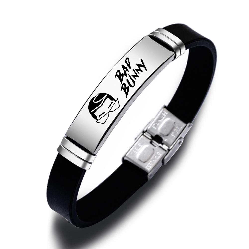 Fashion Cartoon Letter Silica Gel Buckle Unisex Bangle 1 Piece