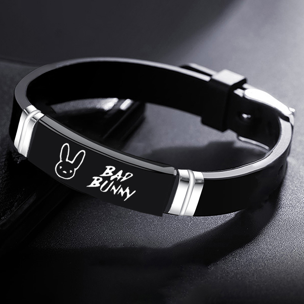 Fashion Cartoon Letter Silica Gel Buckle Unisex Bangle 1 Piece