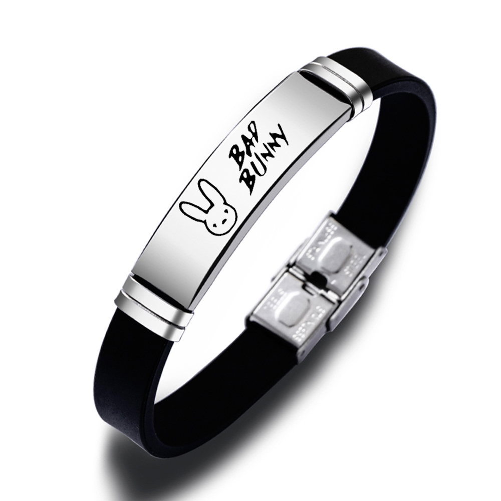 Fashion Cartoon Letter Silica Gel Buckle Unisex Bangle 1 Piece