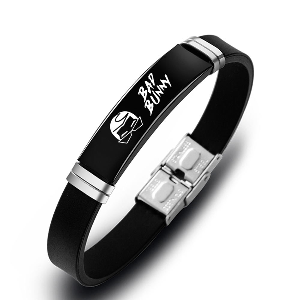 Fashion Cartoon Letter Silica Gel Buckle Unisex Bangle 1 Piece