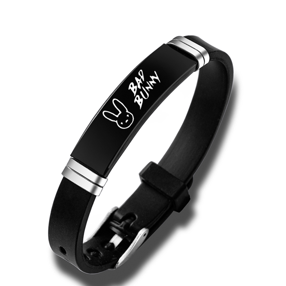 Fashion Cartoon Letter Silica Gel Buckle Unisex Bangle 1 Piece