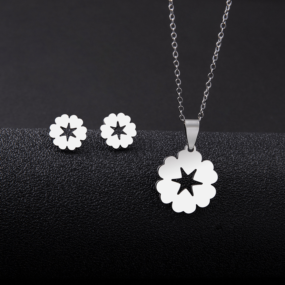 Fashion Flower Alloy Hollow Out Womenu0027S Jewelry Set 1 Set