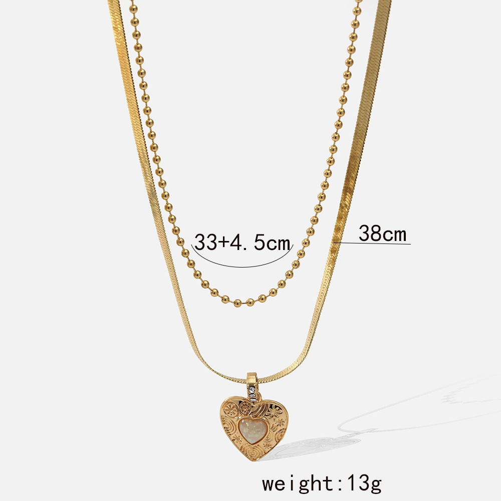 Fashion Heart Shape Alloy Plating Artificial Pearls Womenu0027S Necklace 1 Piece