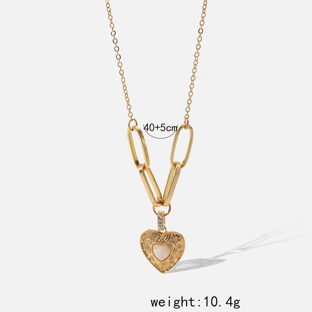 Fashion Heart Shape Alloy Plating Artificial Pearls Womenu0027S Necklace 1 Piece