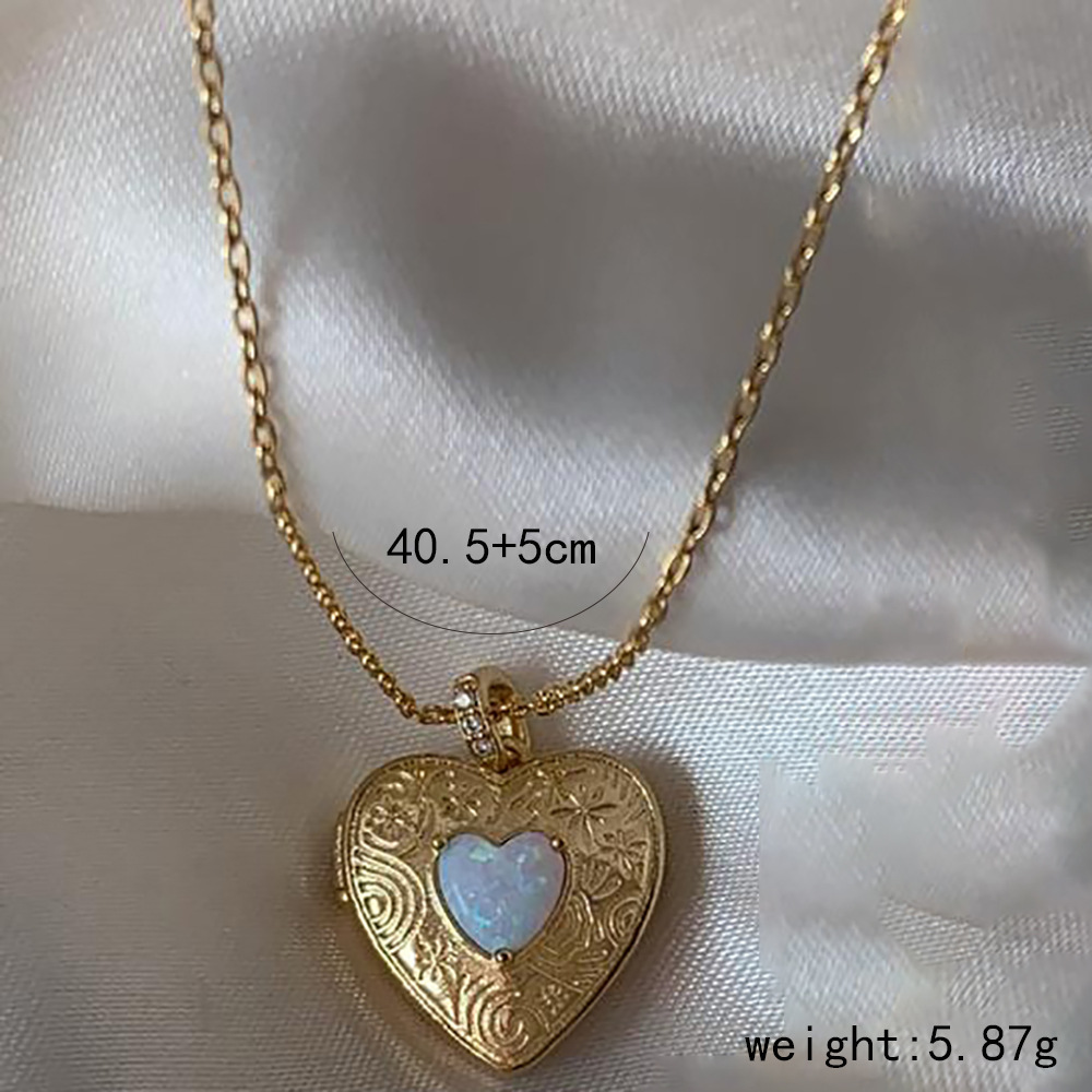 Fashion Heart Shape Alloy Plating Artificial Pearls Womenu0027S Necklace 1 Piece