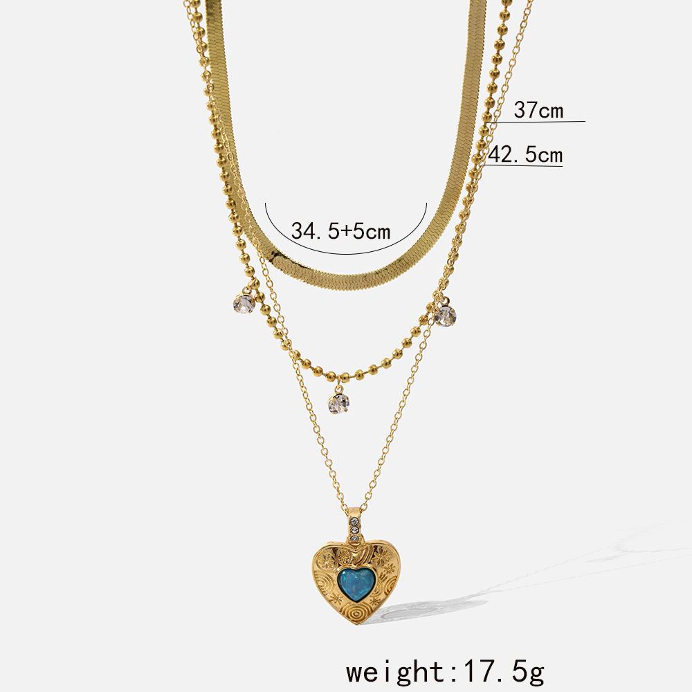 Fashion Heart Shape Alloy Plating Artificial Pearls Womenu0027S Necklace 1 Piece