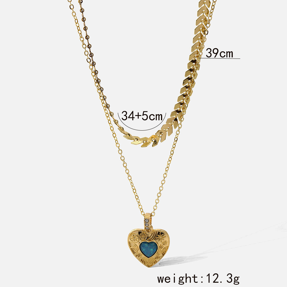 Fashion Heart Shape Alloy Plating Artificial Pearls Womenu0027S Necklace 1 Piece