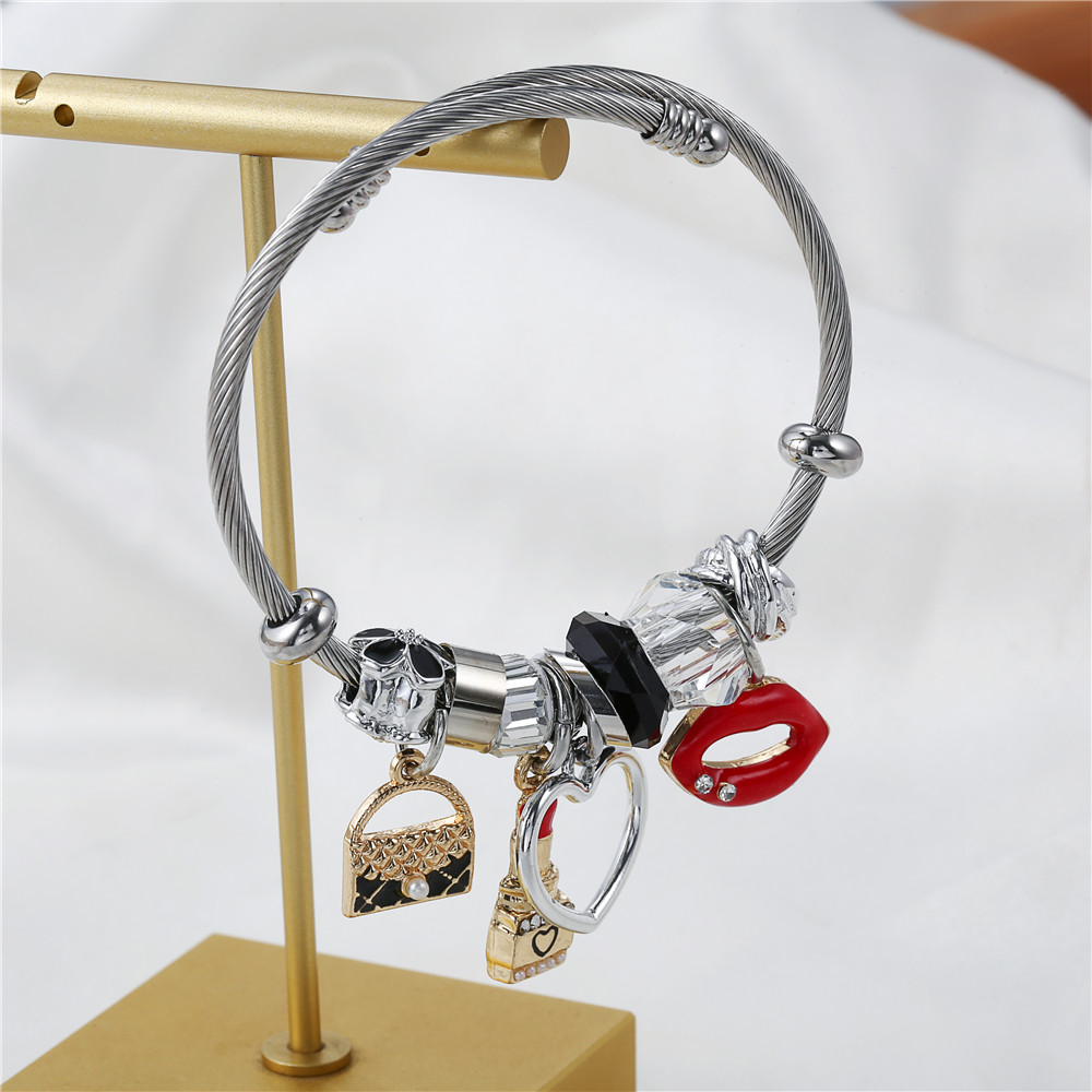 Fashion Lips Heart Shape Alloy Womenu0027S Bangle 1 Piece