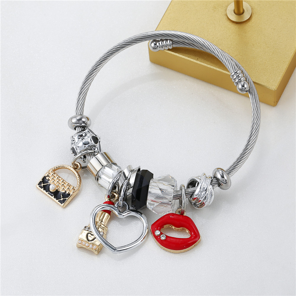 Fashion Lips Heart Shape Alloy Womenu0027S Bangle 1 Piece