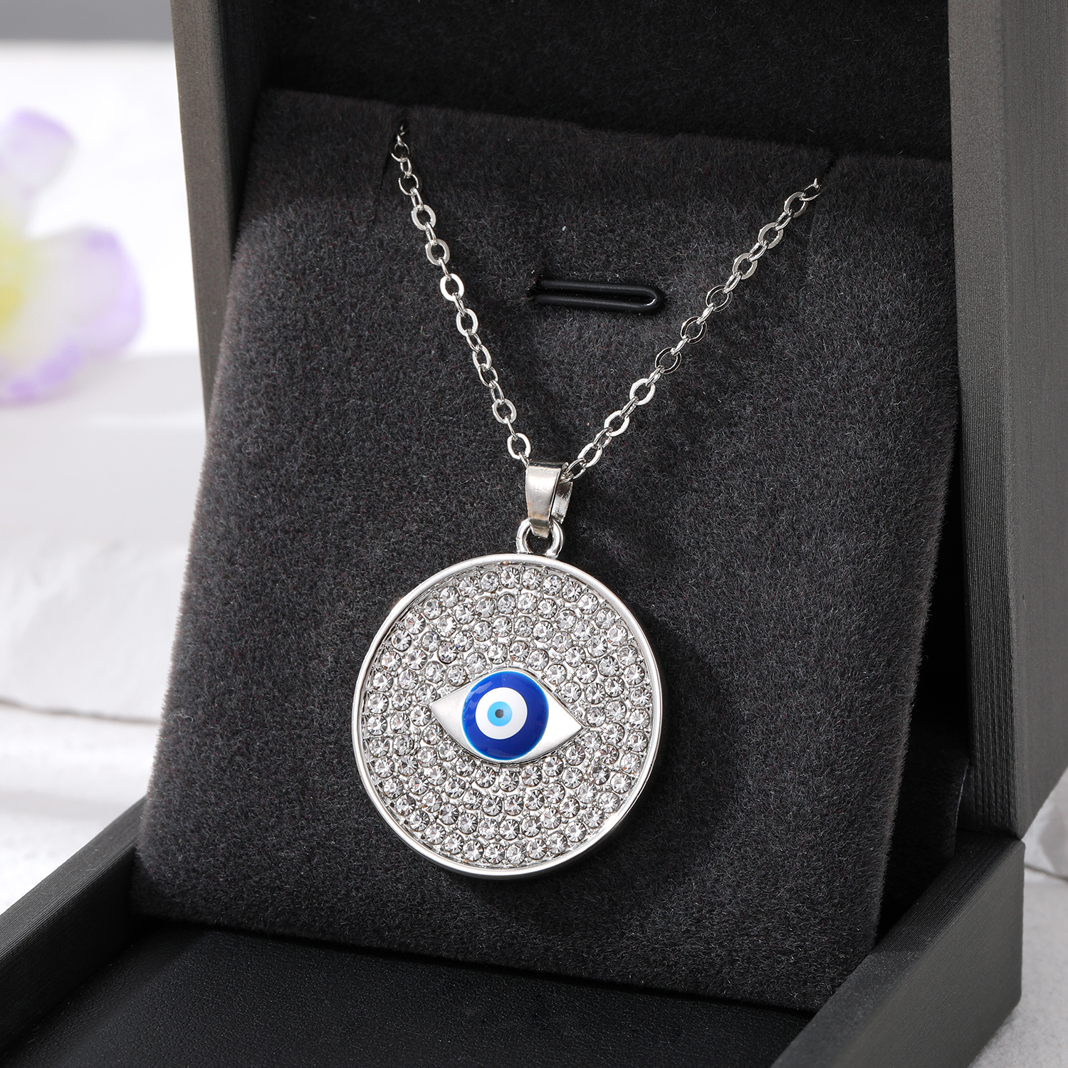 Fashion Round Eye Elephant Alloy Enamel Womenu0027S Pendant Necklace 1 Piece