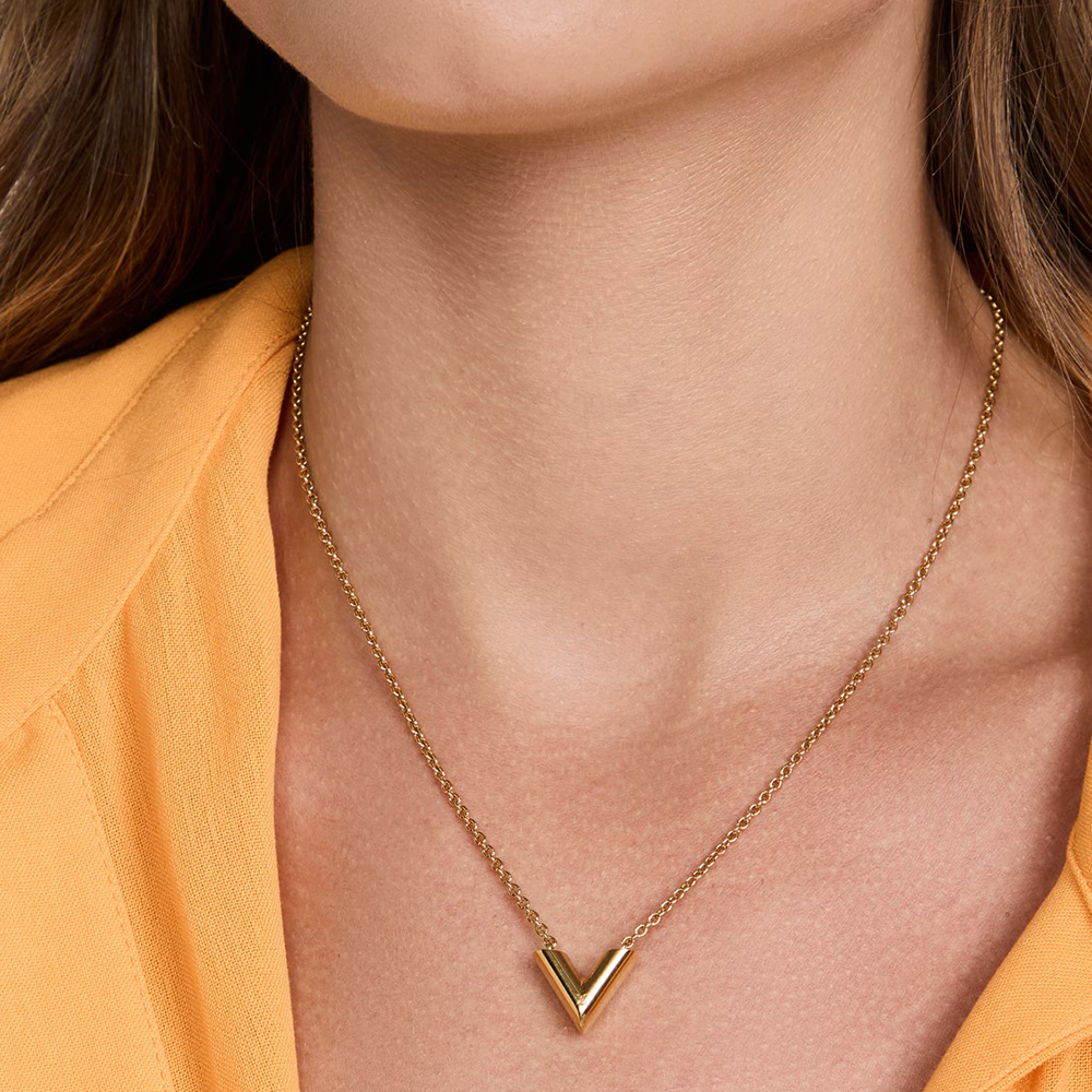 Simple Style V Shape Stainless Steel Plating Necklace 1 Piece