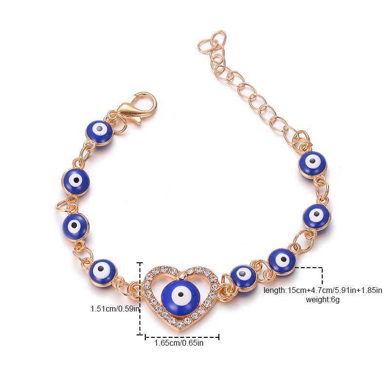 Retro Devilu0027S Eye Starfish Heart Shape Alloy Inlay Rhinestones Womenu0027S Bracelets 1 Piece